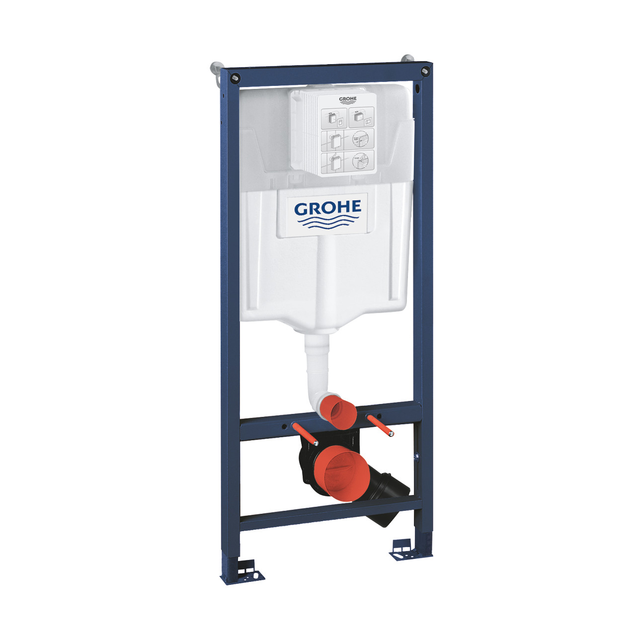 Инсталляция для подвесных унитазов 2в1 Grohe Rapid SL, высота 113см, с кронштейнами, 38536001