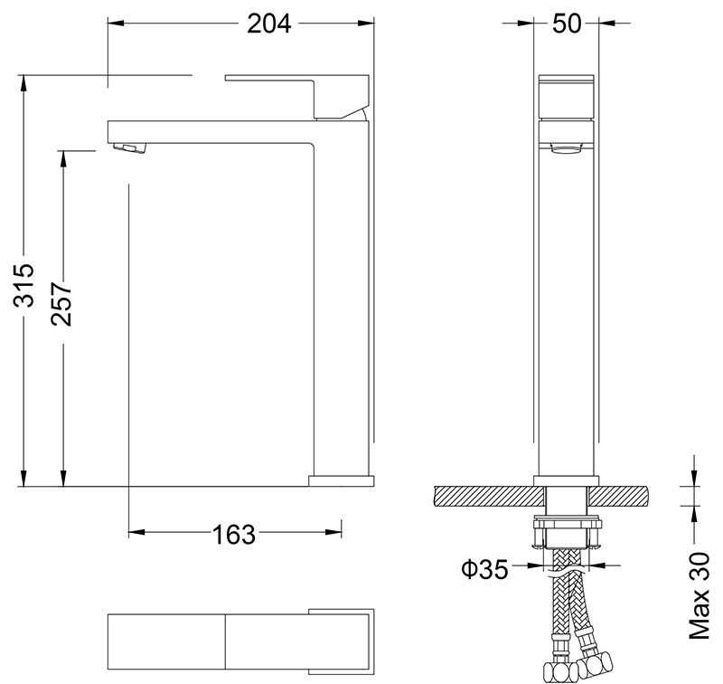 Смеситель для раковины белый Timo Selene 3011/16F
