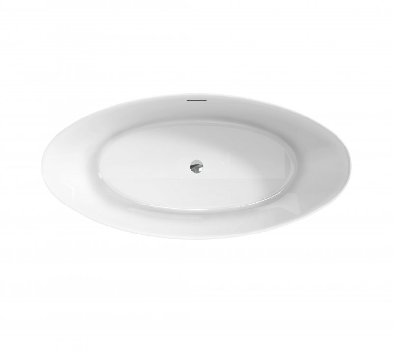 Акриловая ванна отдельностоящая белая 186x88см Belbagno BB707-1860-880