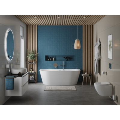Акриловая ванна пристенная белая 150x75см Belbagno BB710-1500-750