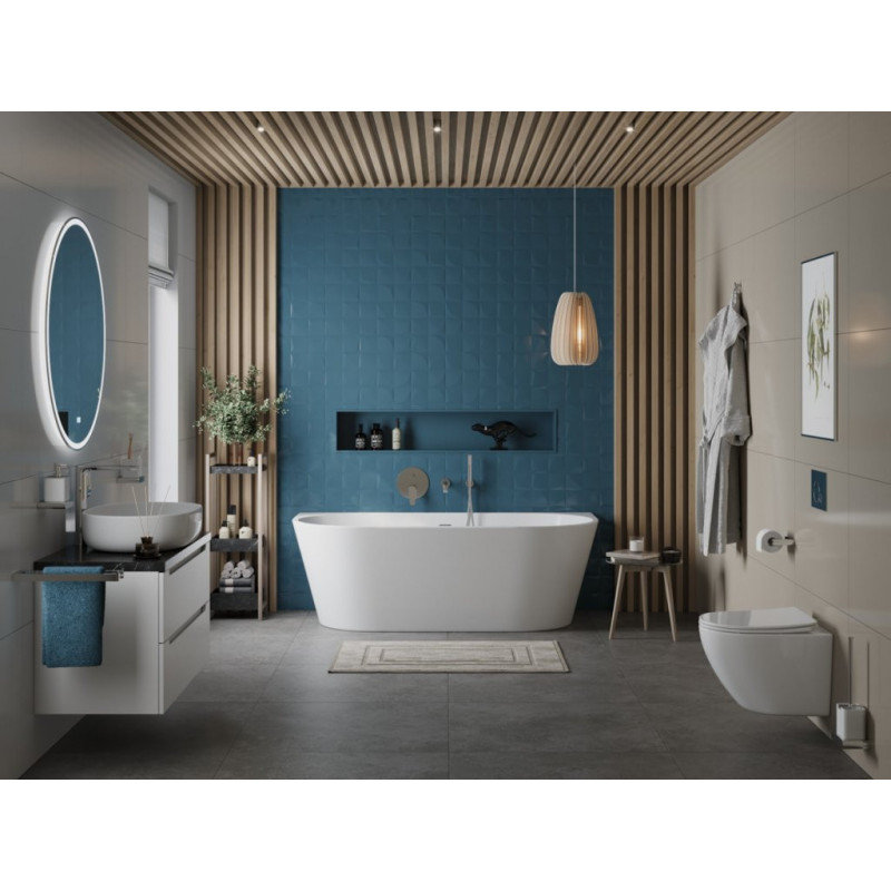 Акриловая ванна пристенная белая 150x75см Belbagno BB710-1500-750