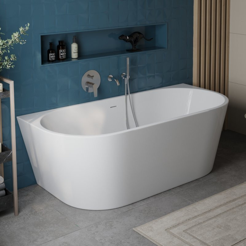 Акриловая ванна пристенная белая 170х80см Belbagno BB710-1700-800