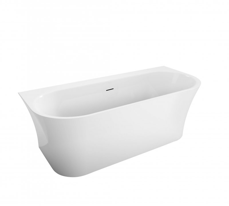 Акриловая ванна пристенная белая 155x70см Belbagno BB711-1550-700