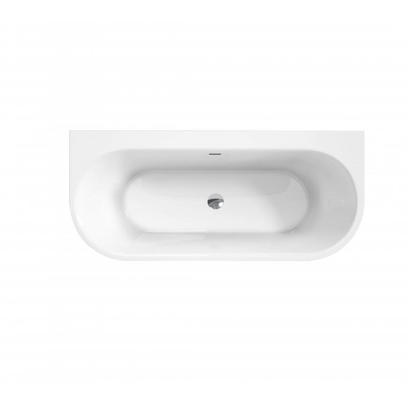 Акриловая ванна пристенная белая 155x70см Belbagno BB711-1550-700