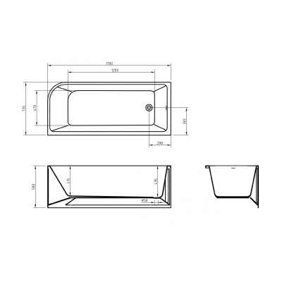 Акриловая ванна угловая белая 170x73см левая Belbagno BB712-1700-730-L