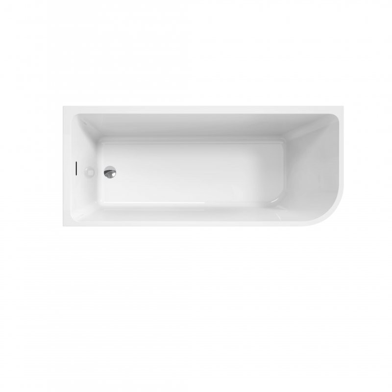 Акриловая ванна угловая белая 170x73см левая Belbagno BB712-1700-730-L