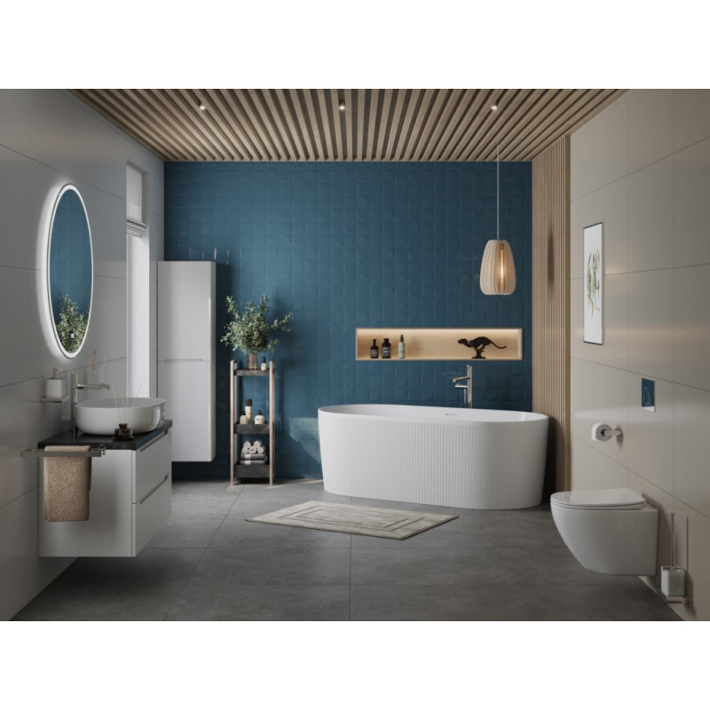 Акриловая ванна отдельностоящая белая матовая 170x80см Belbagno BB411-1700-800-MATT