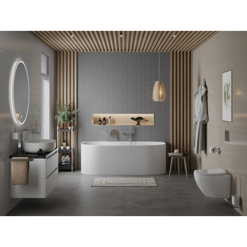 Акриловая ванна пристенная белая 170х80см Belbagno BB412-1700-800