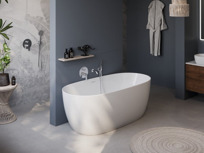 Акриловая ванна отдельностоящая белая 170x80см Belbagno BB415-1700-800