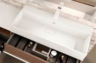 Раковина встраиваемая белая 91x45см Cezares 50263