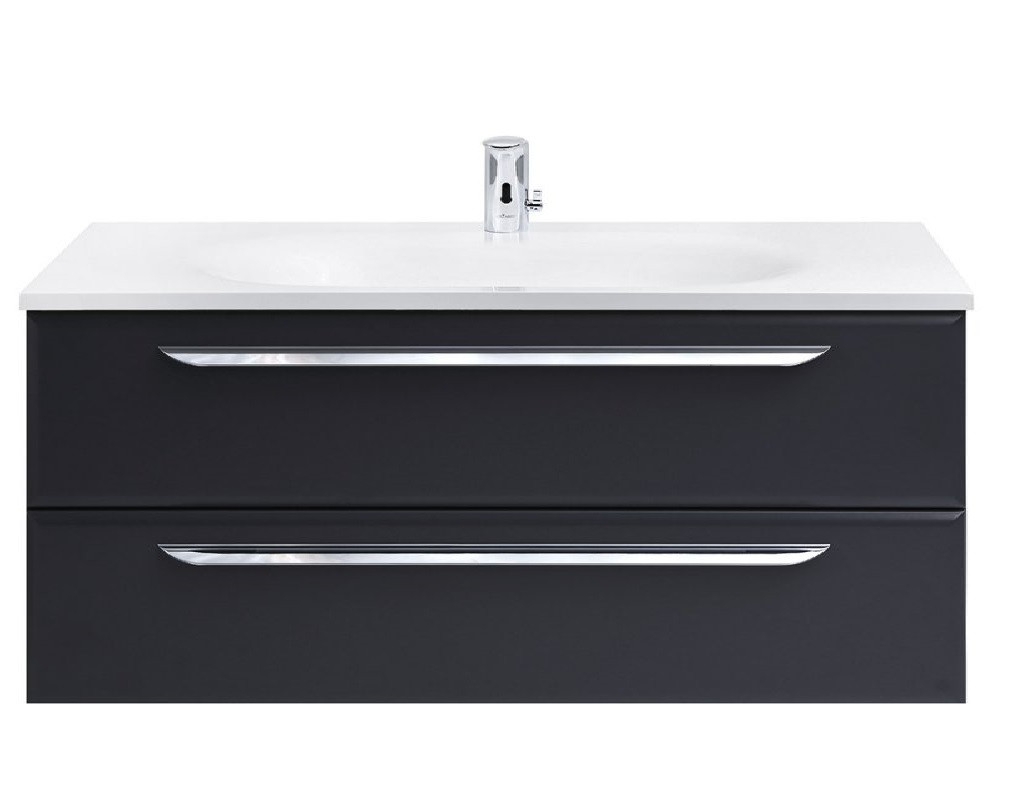 Тумба под раковину подвесная графит 120см Cezares ECO ECO-1200-2C-SO-GR-P