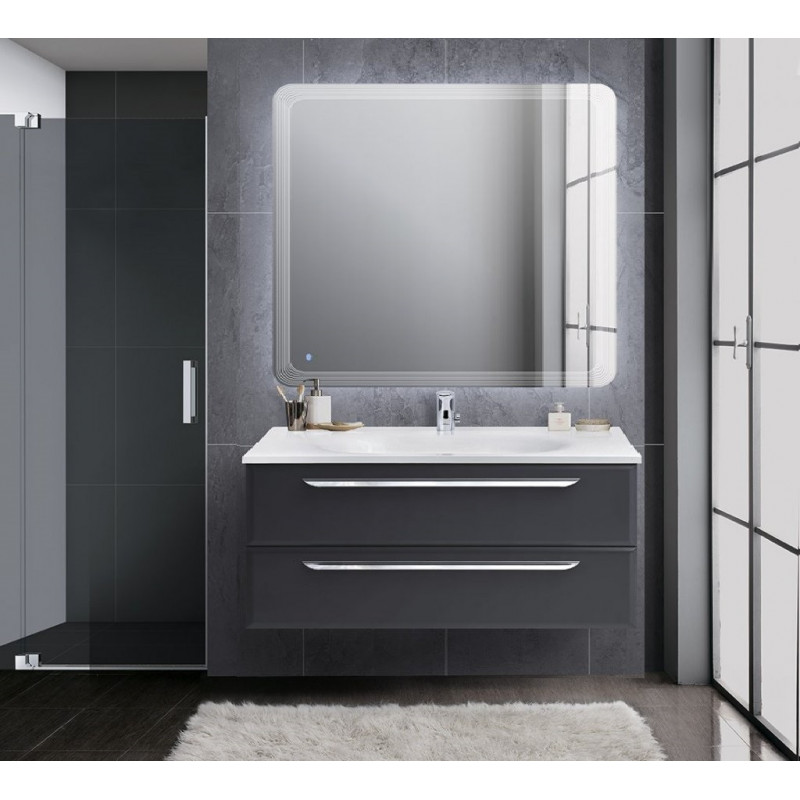 Тумба под раковину подвесная графит 120см Cezares ECO ECO-1200-2C-SO-GR-P