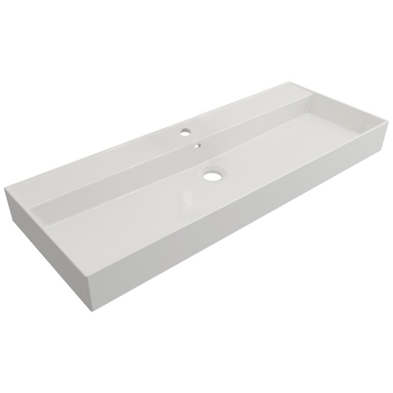 Раковина керамика встраиваемая белая 120x46см Cezares CZR-MIL-120-LVB