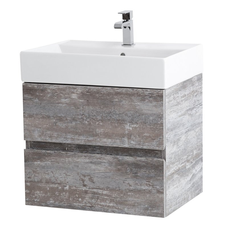 Тумба под раковину подвесная серое дерево 60см Cezares MOLVENO MOLVENO 46-60-2C-SO-LG