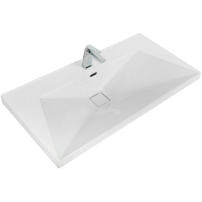 Раковина керамическая встраиваемая белая 100x50см Cezares CZR-1188-1000/500