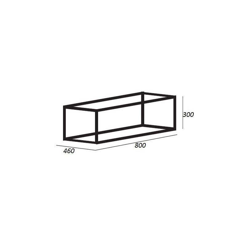 Каркас для раковины 80см Cezares CADRO CADRO-80/46/30-1C-SO-MET-ST