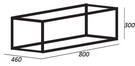Каркас для раковины 80см Cezares CADRO CADRO-80/46/30-1C-SO-MET-ST