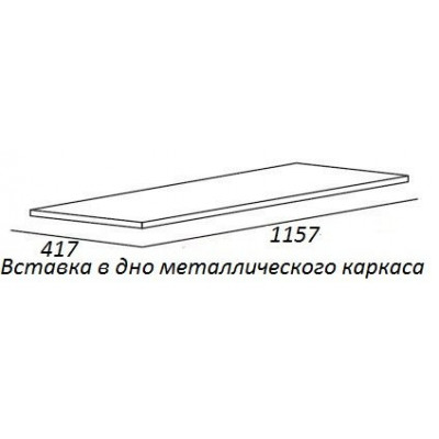 Вставка в дно сварного металлического каркаса под раковину черная 120см Cezares CADRO CADRO-120-MENS-NERO