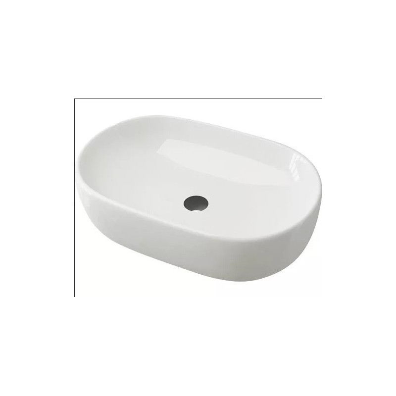 Раковина керамическая накладная белая 60x42см Cezares 50179