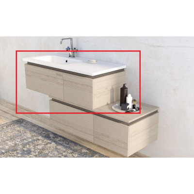 Тумба под раковину подвесная светлое дерево 100см Cezares AVRIL 55075
