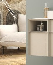 Шкафчик подвесной для тумбы светлое дерево 30см Cezares SPACE 55031