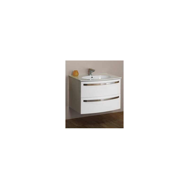 Тумба под раковину подвесная белая 75см Cezares COMFORT 54356