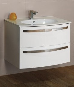 Тумба под раковину подвесная белая 75см Cezares COMFORT 54356