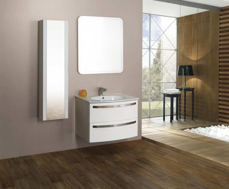 Тумба под раковину подвесная белая 75см Cezares COMFORT 54356