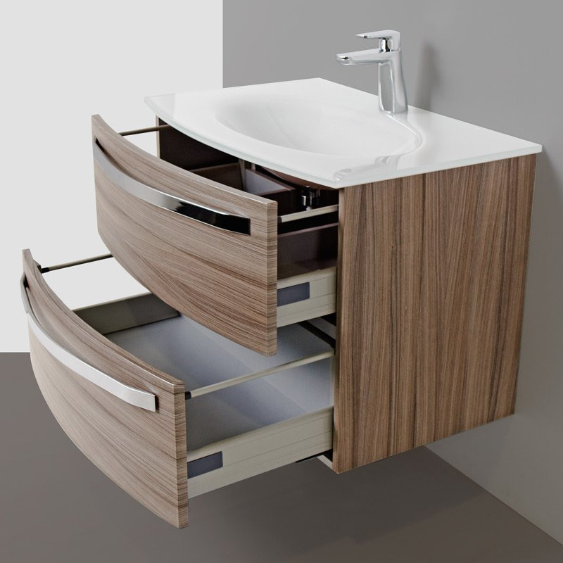 Тумба под раковину подвесная лиственница 75см Cezares COMFORT 54357