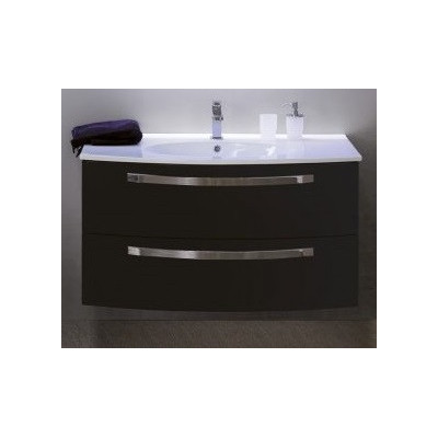 Тумба под раковину подвесная черная 75см Cezares COMFORT 42191