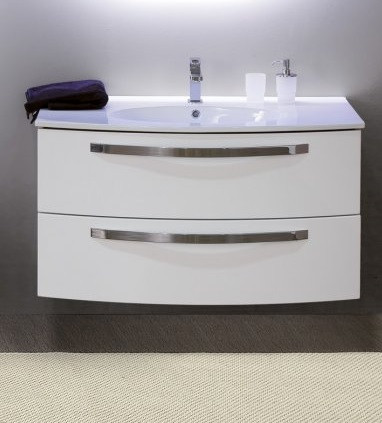 Тумба под раковину подвесная белая 100см Cezares COMFORT 54281