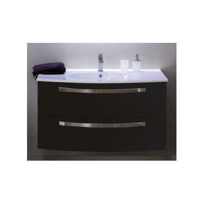Тумба под раковину подвесная черная 100см Cezares COMFORT 42194