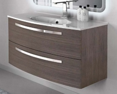 Тумба под раковину подвесная серое дерево 100см Cezares COMFORT 54482