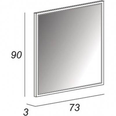 Зеркало со встроенной LED подсветкой белое 73x90см Cezares TIFFANY 45043