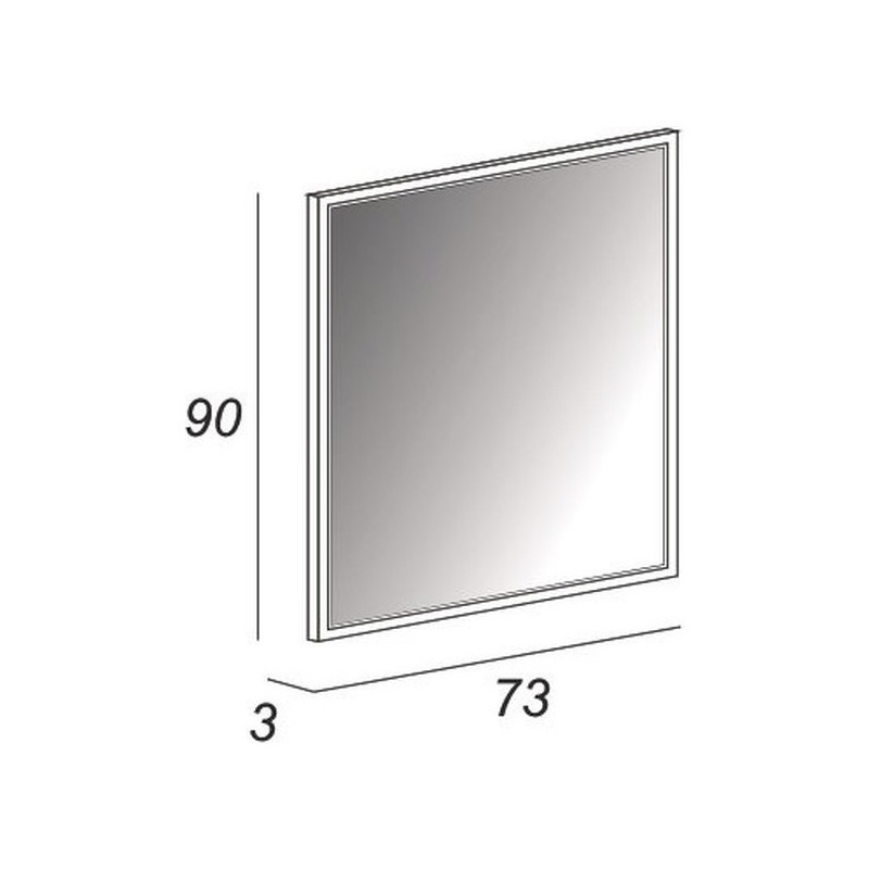 Зеркало со встроенной LED подсветкой графит 73x90см Cezares TIFFANY 45044