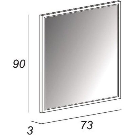 Зеркало со встроенной LED подсветкой зеленое 73x90см Cezares TIFFANY 45087