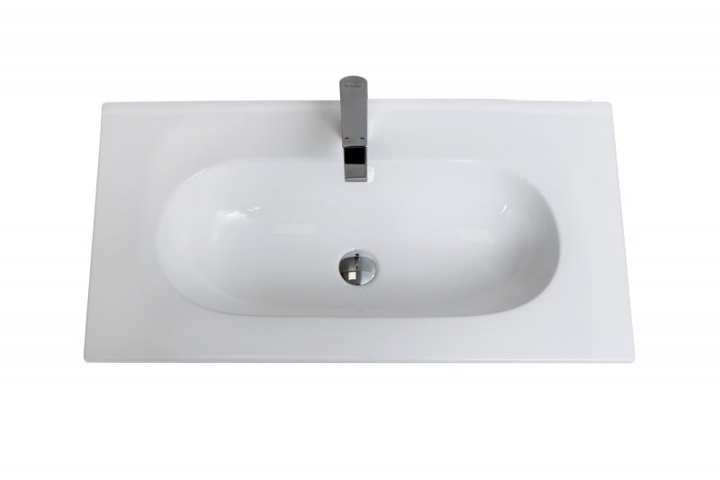 Раковина керамическая встраиваемая белая 81x46см Belbagno LOV-800-LVB
