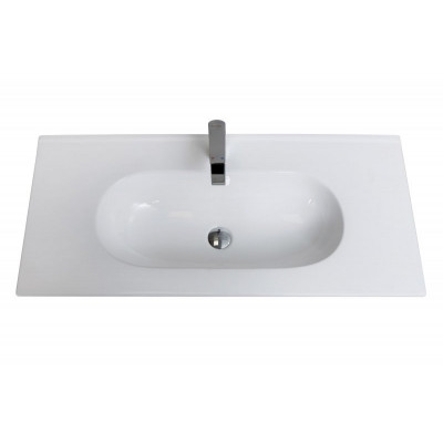 Раковина керамическая встраиваемая белая 101x46см Belbagno LOV-1000-LVB