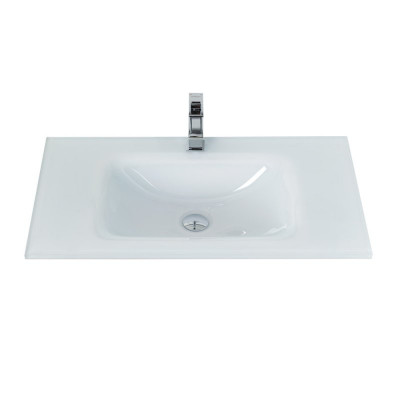 Раковина стеклянная встраиваемая белая 91x46.5см Belbagno BB910/465-LV-VTR-BL