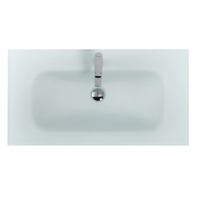 Раковина стеклянная встраиваемая белая матовая 91x46.5см Belbagno BB910/465-LV-VTR-BO