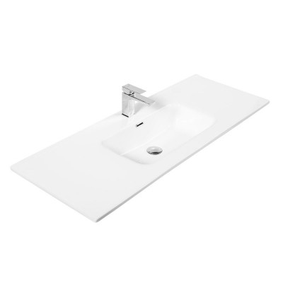 Раковина керамическая встраиваемая белая 121x46см Belbagno BB1200ETL
