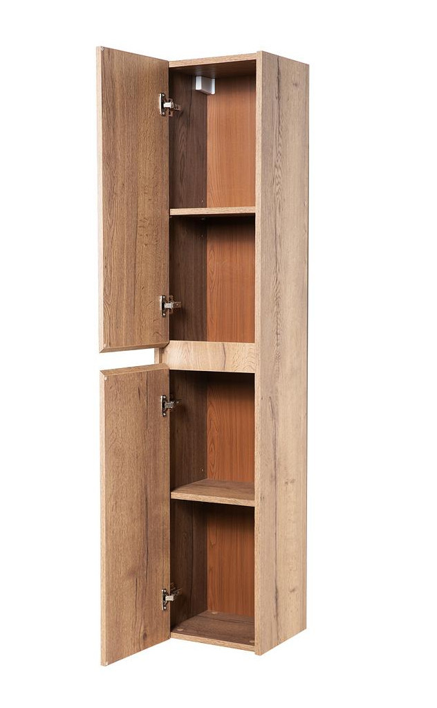 Шкаф пенал подвесной табачный дуб левый 33см Belbagno KRAFT KRAFT-1600-2A-SC-RT-L
