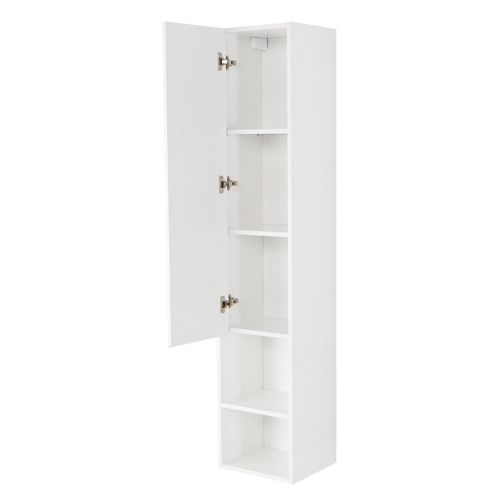 Шкаф пенал подвесной белый матовый левый 33см Belbagno KRAFT KRAFT-1600-1A-SC-BO-L