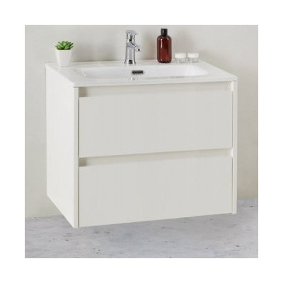 Тумба под раковину подвесная белая матовая 61см Belbagno KRAFT KRAFT 39-600/390-2C-SO-BO