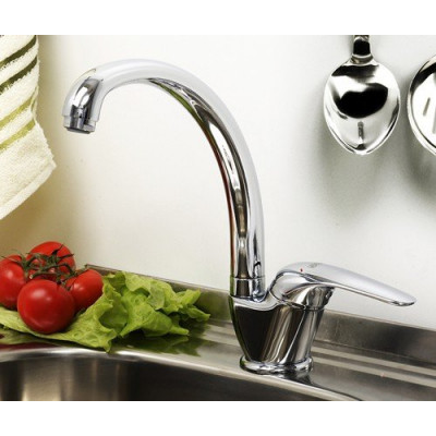 Смеситель Rossel 2807 для кухни с васоким поворотным изливом  Wasser kraft