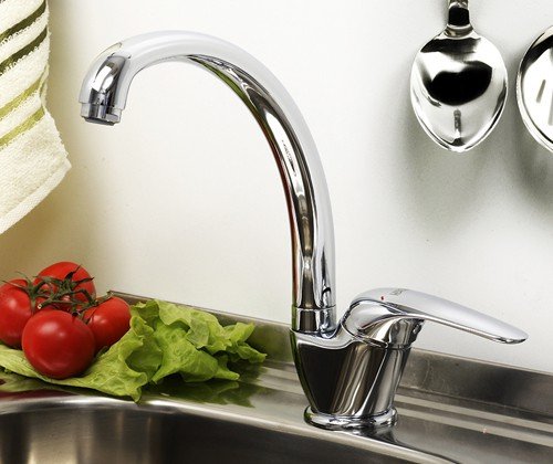 Смеситель Rossel 2807 для кухни с васоким поворотным изливом  Wasser kraft