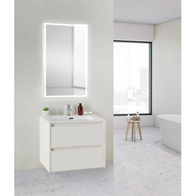 Тумба под раковину подвесная белая матовая 61см Belbagno KRAFT KRAFT 39-600/390-2C-SO-BO