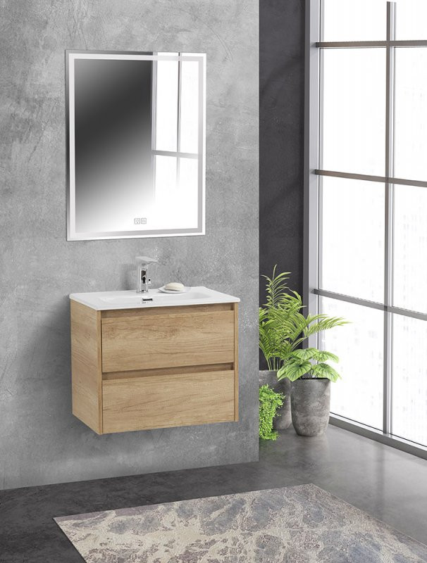 Тумба под раковину подвесная дуб небраска 61см Belbagno KRAFT KRAFT 39-600/390-2C-SO-RNN