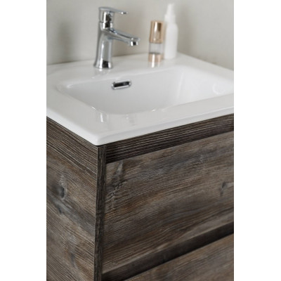 Тумба под раковину подвесная темное дерево 61см Belbagno KRAFT KRAFT 39-600/390-2C-SO-PP
