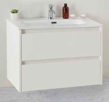 Тумба под раковину подвесная белая матовая 71см Belbagno KRAFT KRAFT 39-700/390-2C-SO-BO